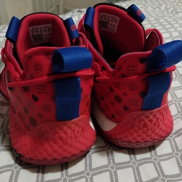 Adidas James Harden Vol. 6 Vivid Red Monogram LasVegas Size8#vegas#backtoschool - Picture 5 of 11